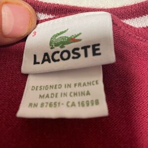 Lacoste Maroon Knitwear